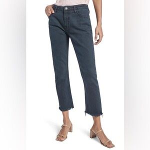 NWT Current Elliot The Truby Fray Hem Crop Straight Leg Jeans Superba Raw Hem 24